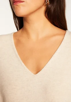 Montagut Oversized V-neck sweater in cashmere - Apolline