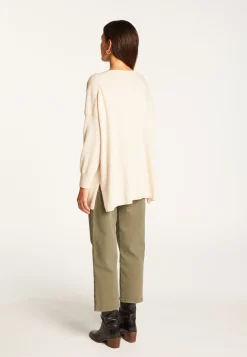 Montagut Oversized V-neck sweater in cashmere - Apolline