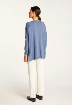 Montagut Oversized V-neck sweater in cashmere - Apolline