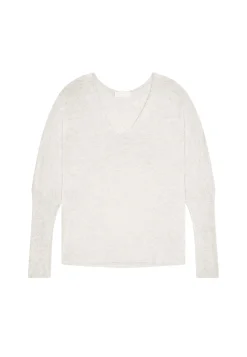 Montagut Oversized V-neck T-shirt in bamboo cashmere fiber - Rica