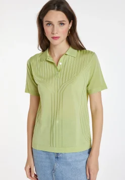 Montagut Patterned Fil Lumière polo-shirt - Kate
