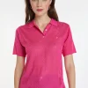 Montagut Patterned polo shirt in Fil Lumière - Karin