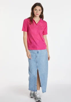 Montagut Patterned polo shirt in Fil Lumière - Karin