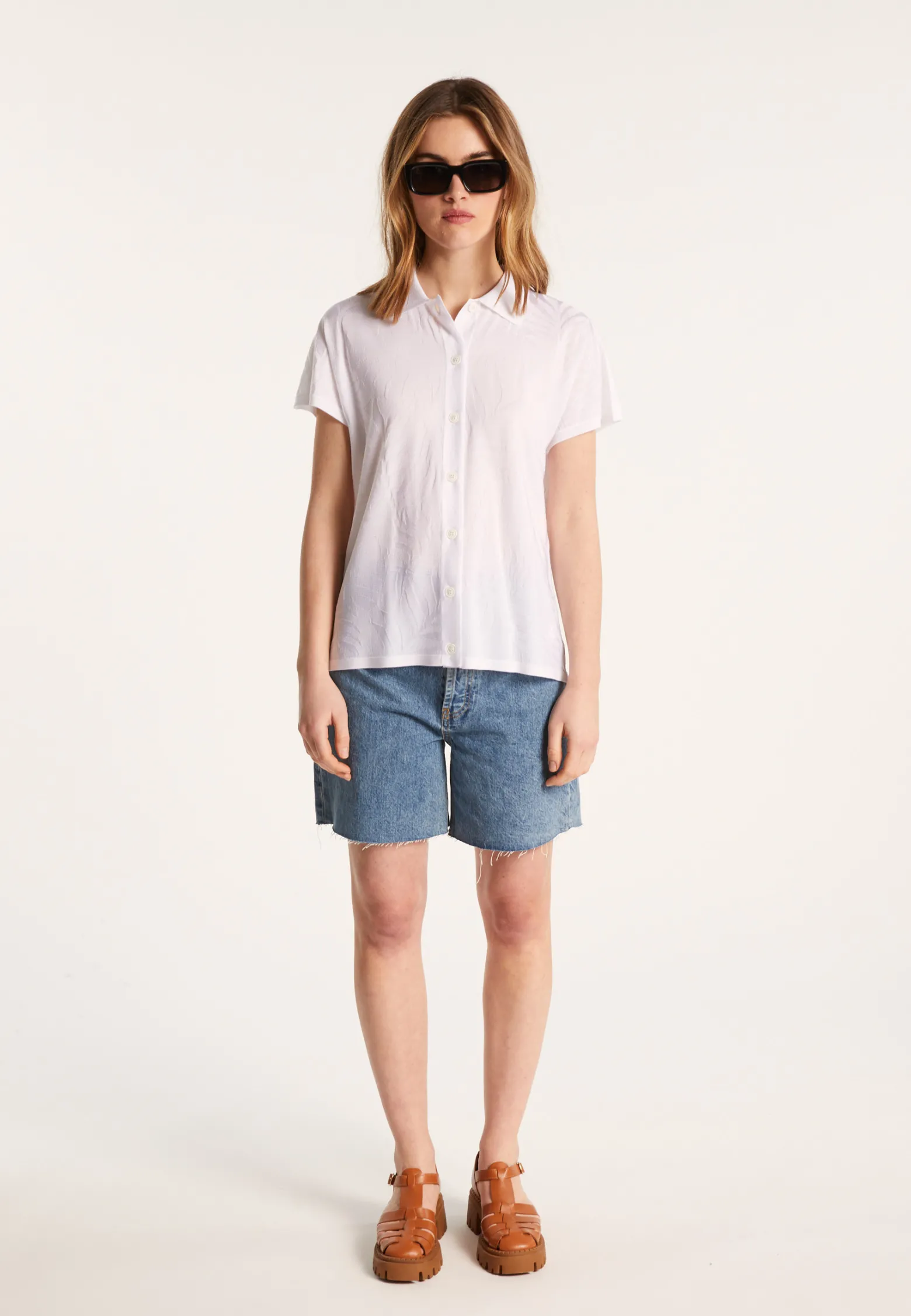 Montagut Patterned shirt in Fil Lumière - Léontine