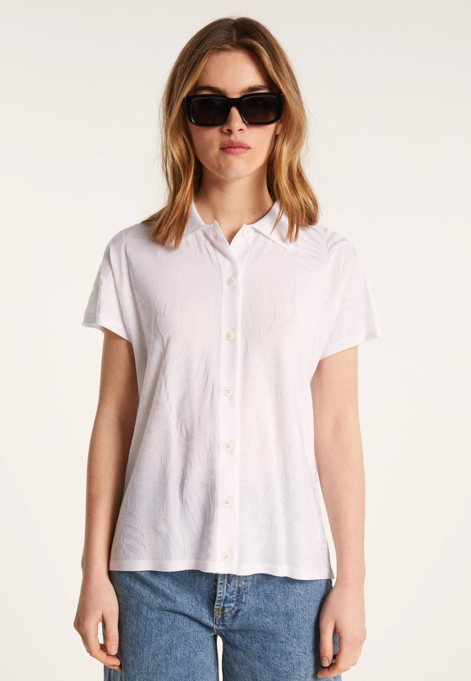 Montagut Patterned shirt in Fil Lumière - Léontine