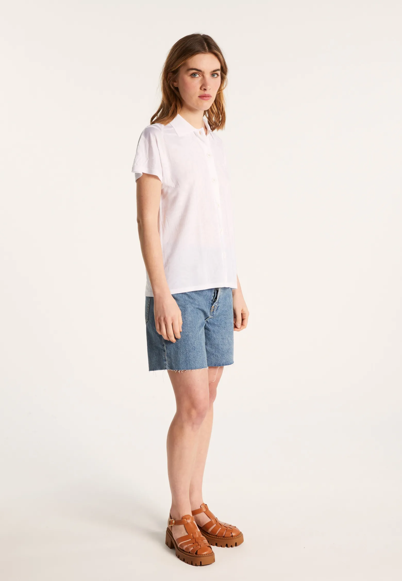 Montagut Patterned shirt in Fil Lumière - Léontine