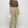 Montagut Patterned trousers in viscose warp and weft - Septime