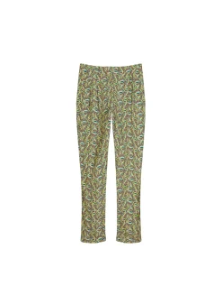 Montagut Patterned trousers in viscose warp and weft - Septime