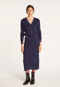Montagut Pencil skirt in ribbed wool - Etreinte