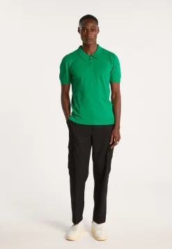 Montagut Plain dry cotton polo shirt - Bank