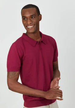 Montagut Plain dry cotton polo shirt - Bank