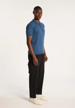 Montagut Plain dry cotton polo shirt - Bank