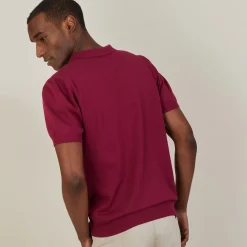 Montagut Plain dry cotton polo shirt - Bank