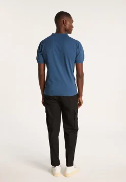 Montagut Plain dry cotton polo shirt - Bank