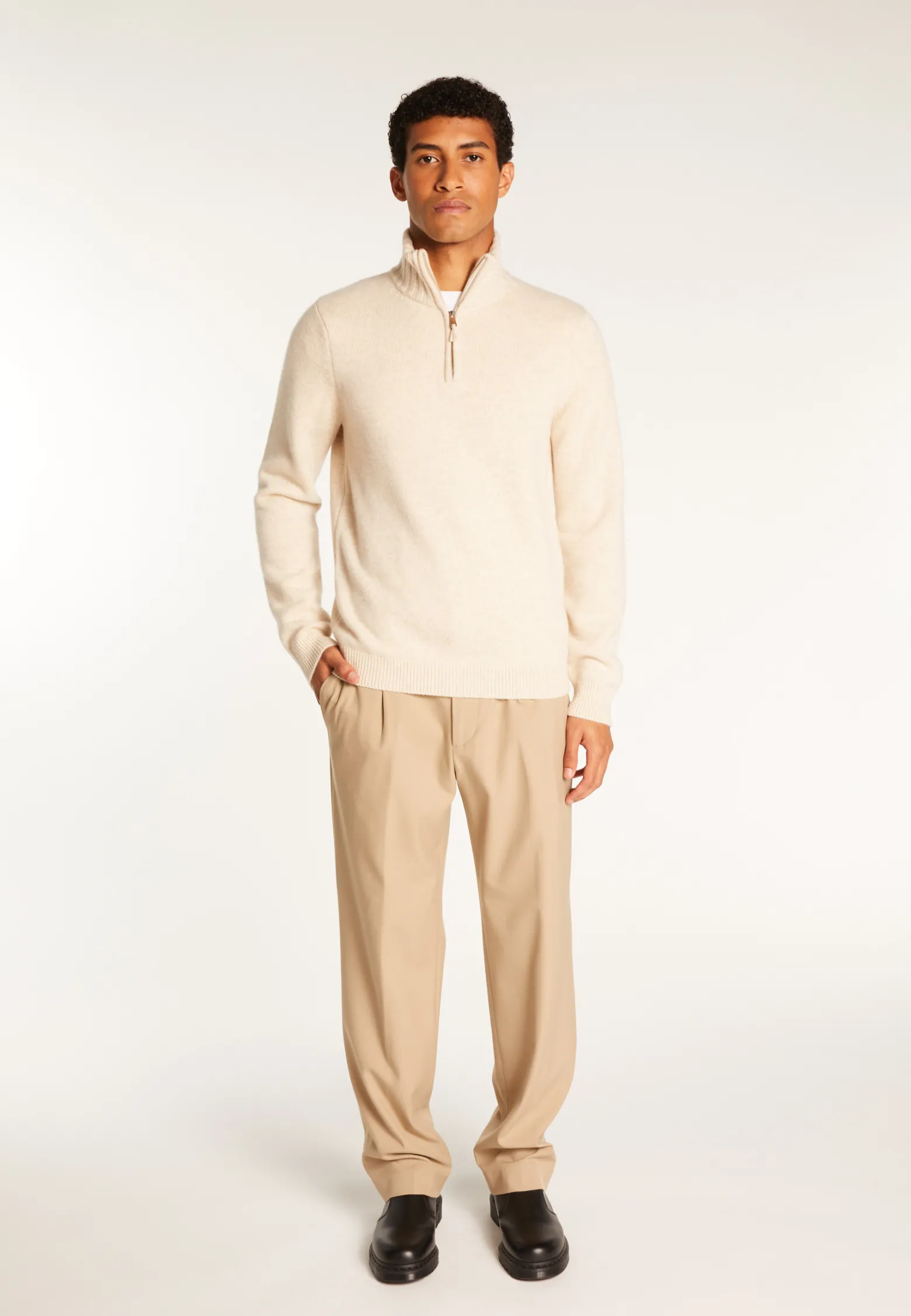 Montagut 6-ply cashmere trucker sweater - Emiliano duo