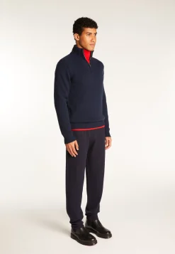 Montagut 6-ply cashmere trucker sweater - Emiliano duo