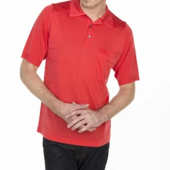 Montagut Polo with fine stripes - Luc-Olivier