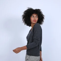 Montagut Pull col V en cachemire - Bijou