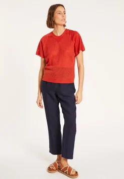 Montagut Ribbed Fil Lumiere T-shirt - Malory