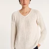 Montagut Ribbed knit V-neck sweater - Bulle