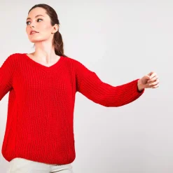 Montagut Ribbed knit V-neck sweater - Bulle