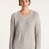 Montagut Ribbed knit V-neck sweater - Bulle
