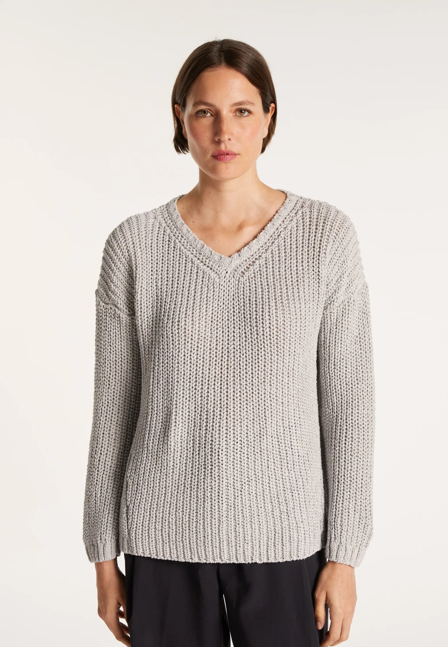 Montagut Ribbed knit V-neck sweater - Bulle