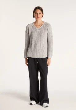 Montagut Ribbed knit V-neck sweater - Bulle
