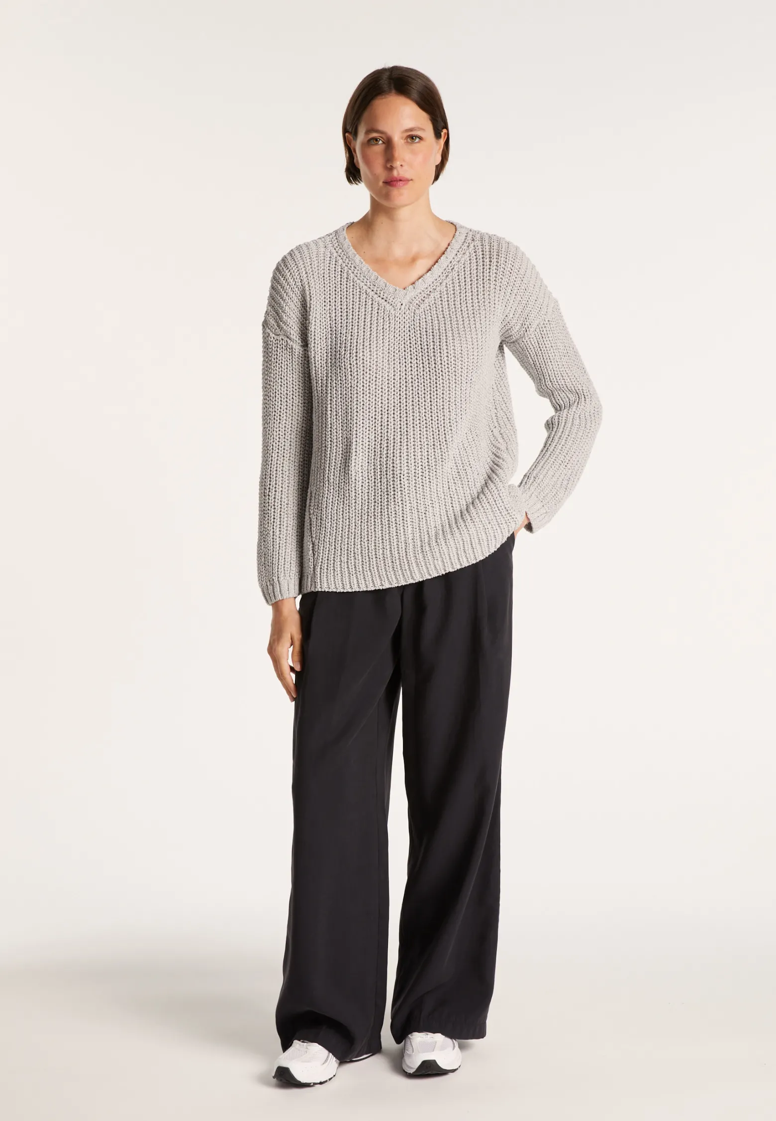 Montagut Ribbed knit V-neck sweater - Bulle