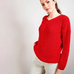 Montagut Ribbed knit V-neck sweater - Bulle