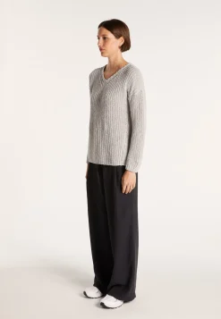 Montagut Ribbed knit V-neck sweater - Bulle