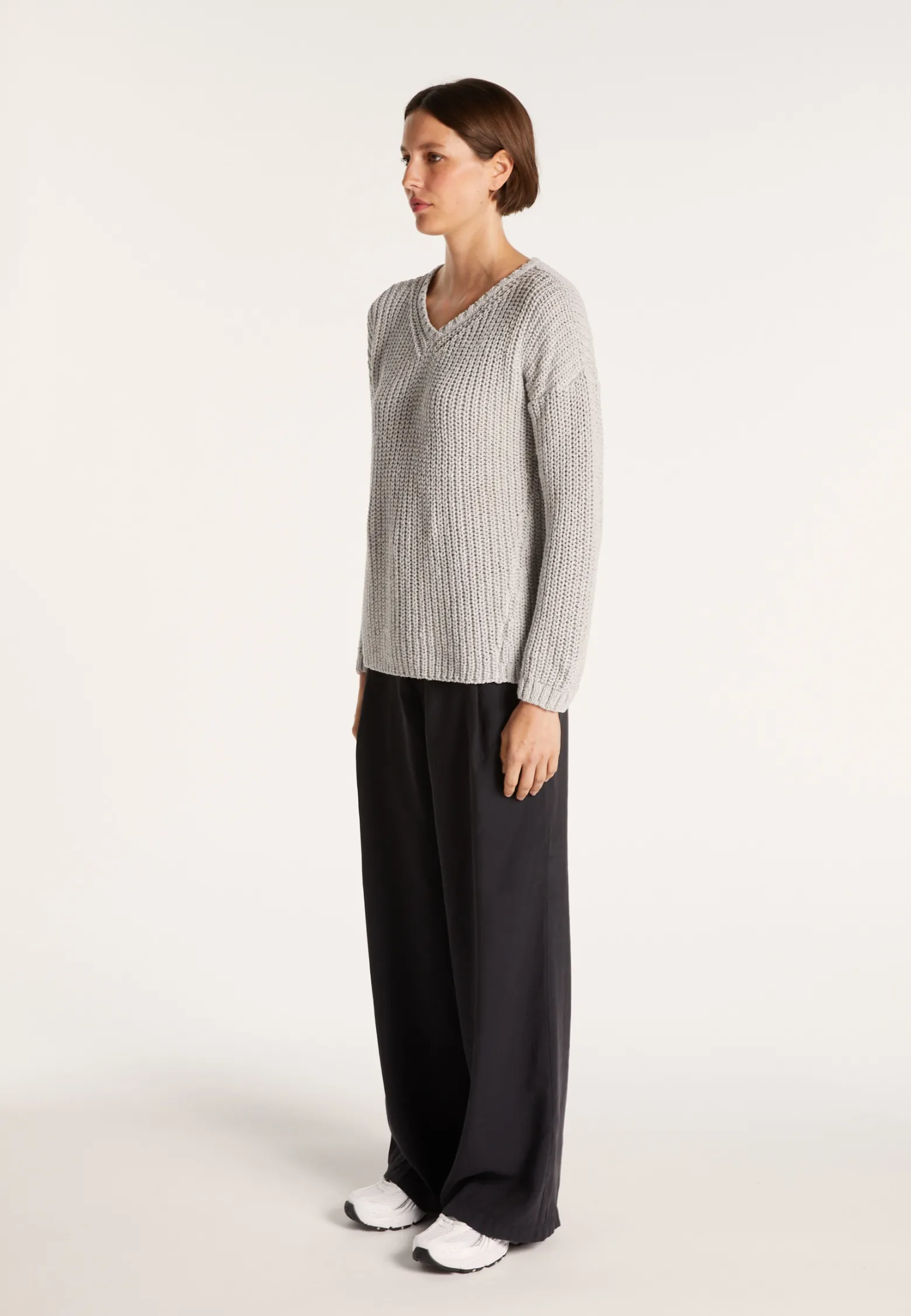 Montagut Ribbed knit V-neck sweater - Bulle