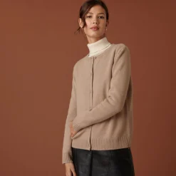 Montagut Round neck cashmere cardigan with buttoned - Adelys