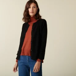 Montagut Round neck cashmere cardigan with buttoned - Adelys