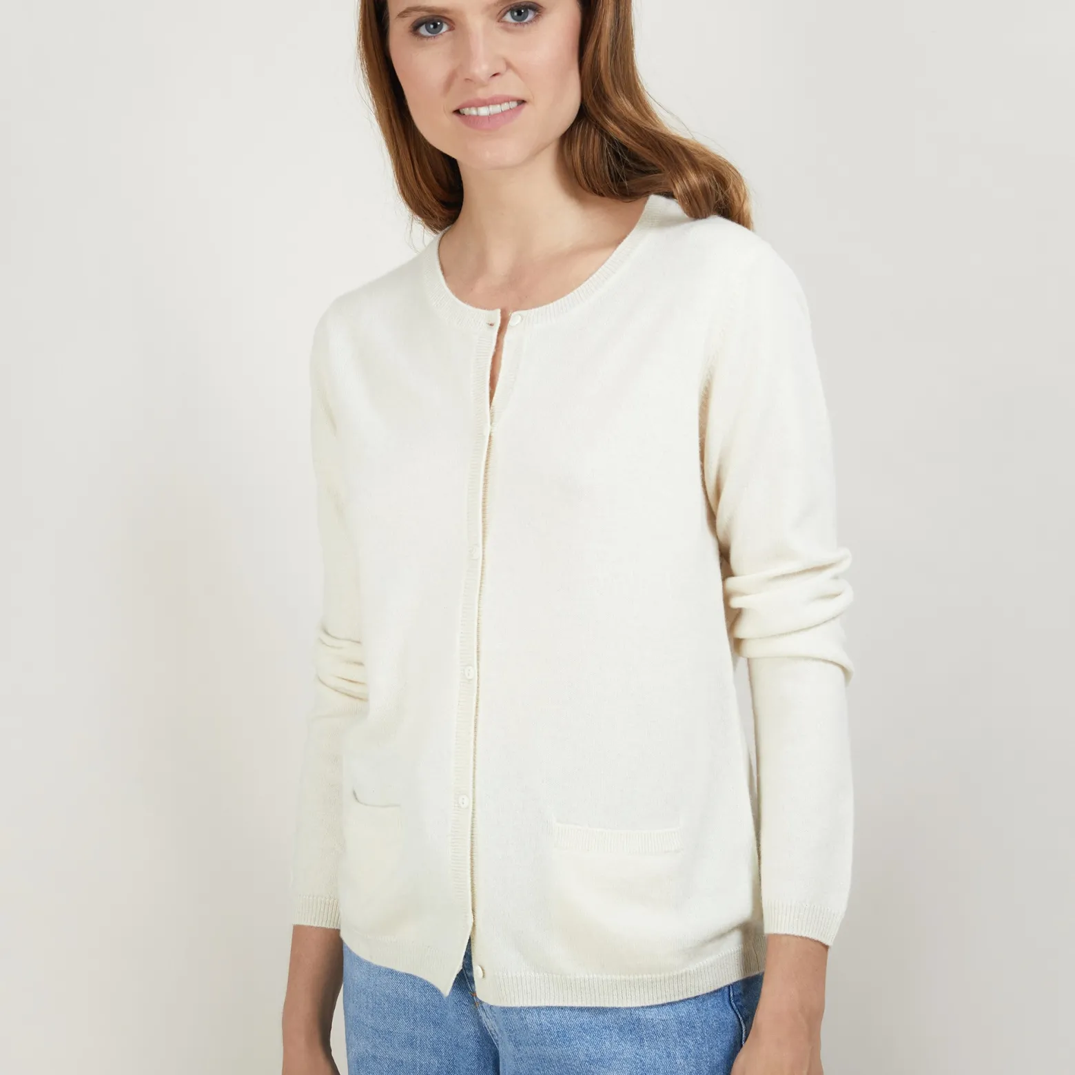 Montagut Round neck cashmere cardigan - Ballet