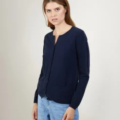 Montagut Round neck cashmere cardigan - Ballet