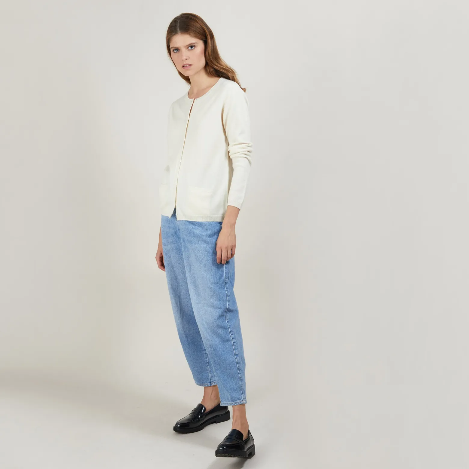 Montagut Round neck cashmere cardigan - Ballet