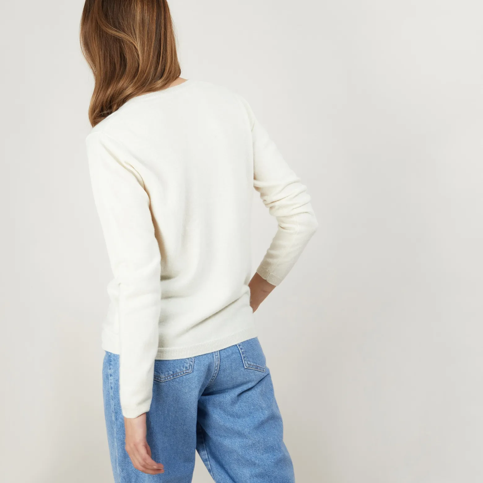 Montagut Round neck cashmere cardigan - Ballet