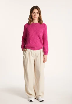 Montagut Round neck cotton and linen sweater - Nicky
