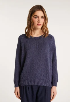 Montagut Round neck cotton and linen sweater - Nicky
