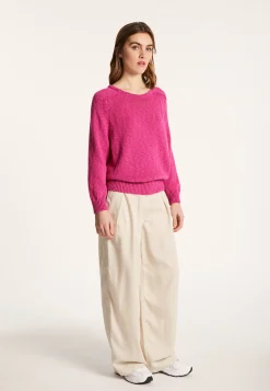 Montagut Round neck cotton and linen sweater - Nicky