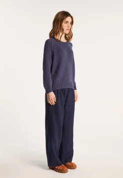 Montagut Round neck cotton and linen sweater - Nicky
