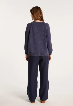 Montagut Round neck cotton and linen sweater - Nicky
