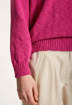 Montagut Round neck cotton and linen sweater - Nicky