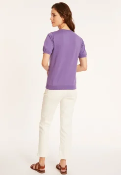 Montagut Round neck cotton T-shirt - Moon