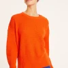 Montagut Round neck sweater with buttoned shoulder in cotton - Meryl
