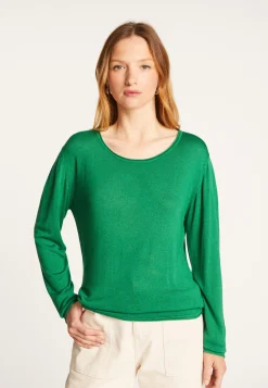 Montagut Round neck T-shirt in bamboo cashmere fiber - Aemilia