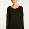 Montagut Round neck T-shirt in bamboo cashmere fiber - Aemilia