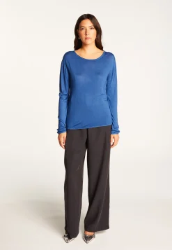 Montagut Round neck T-shirt in bamboo cashmere fiber - Aemilia