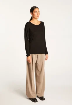Montagut Round neck T-shirt in bamboo cashmere fiber - Aemilia